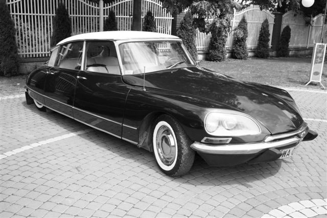 citroen DS, czarno-białe foto 4